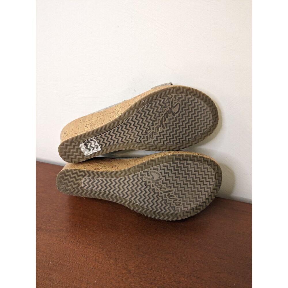 Skechers Women's Shoes Wedges Size 9 Open Toe Tan Gray - Picture 6 of 8